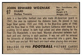 1952 Bowman Large Football #097 John Wozniak Texans GD-VG 504641