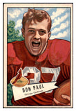 1952 Bowman Large Football #103 Don Paul Cardinals EX+/EX-MT 504643