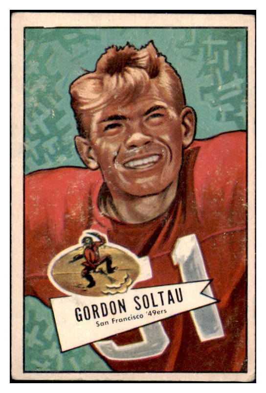 1952 Bowman Large Football #141 Gordon Soltau 49ers VG 504647