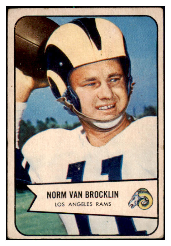 1954 Bowman Football #008 Norm Van Brocklin Rams VG-EX 504652