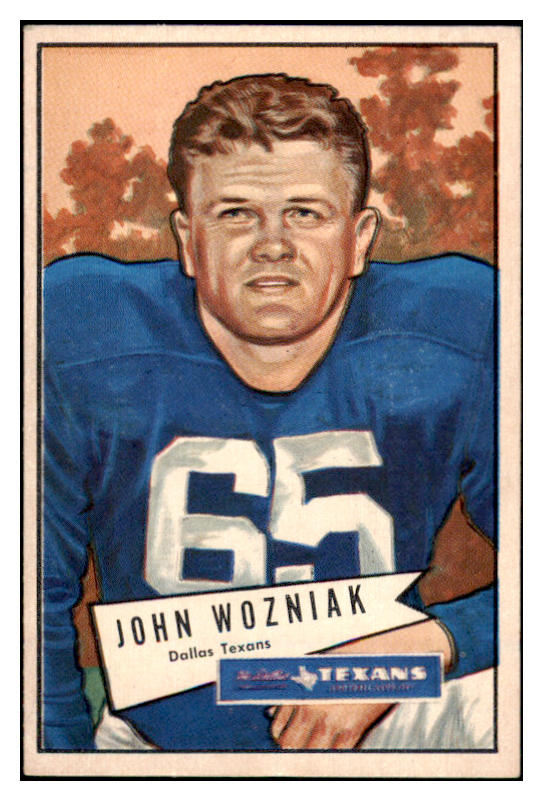 1952 Bowman Large Football #097 John Wozniak Texans EX+/EX-MT 504658