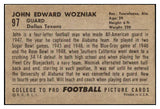 1952 Bowman Large Football #097 John Wozniak Texans EX+/EX-MT 504658