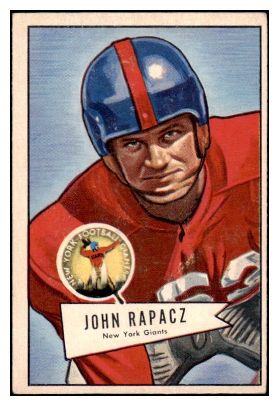 1952 Bowman Large Football #131 John Rapacz Giants VG-EX 504660