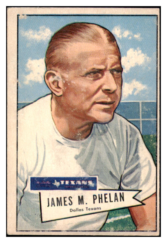 1952 Bowman Large Football #122 James Phelan Texans VG 504662