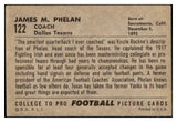 1952 Bowman Large Football #122 James Phelan Texans VG 504662