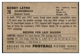 1952 Bowman Large Football #078 Bobby Layne Lions VG 504664