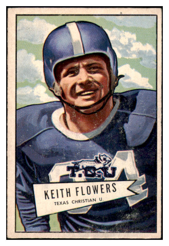 1952 Bowman Large Football #115 Keith Flowers Lions VG 504665