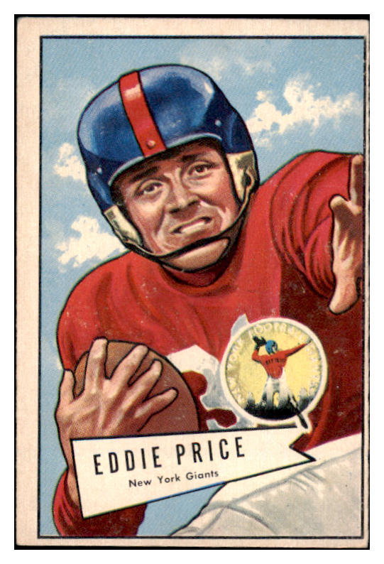 1952 Bowman Large Football #123 Eddie Price Giants VG 504667