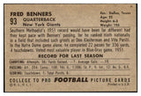 1952 Bowman Large Football #093 Fred Benners Giants VG-EX 504668