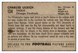 1952 Bowman Large Football #134 Charles Ulrich Cardinals VG-EX 504676