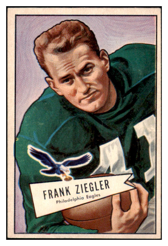 1952 Bowman Large Football #119 Frank Ziegler Eagles EX 504685