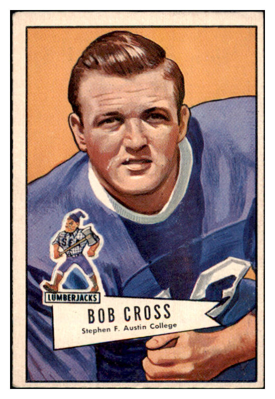 1952 Bowman Large Football #102 Bob Cross Bears EX 504687