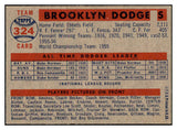 1957 Topps Baseball #324 Brooklyn Dodgers Team EX-MT 504705