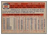 1957 Topps Baseball #090 Warren Spahn Braves EX-MT 504712