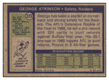 1972 Topps Football #323 George Atkinson Raiders EX-MT 504743