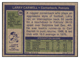 1972 Topps Football #299 Larry Carwell Patriots EX-MT 504750