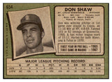 1971 Topps Baseball #654 Don Shaw Cardinals NR-MT 504854