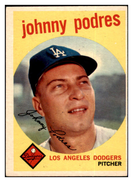 1959 Topps Baseball #495 Johnny Podres Dodgers EX 504889