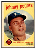 1959 Topps Baseball #495 Johnny Podres Dodgers EX 504889