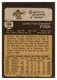 1973 Topps Baseball #193 Carlton Fisk Red Sox EX 504916