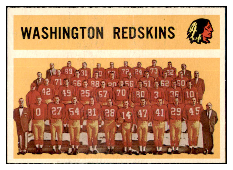 1960 Topps Football #132 Washington Team NR-MT 504936