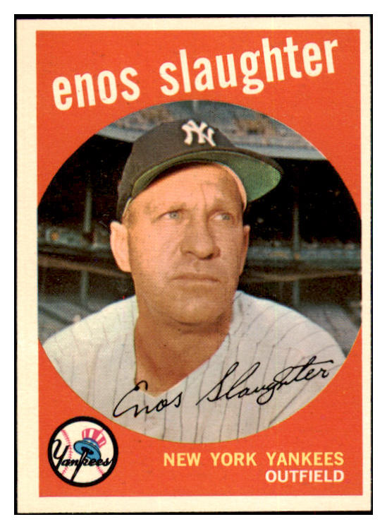 1959 Topps Baseball #155 Enos Slaughter Yankees NR-MT 504950