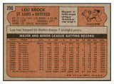 1972 Topps Baseball #200 Lou Brock Cardinals NR-MT 504962