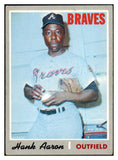 1970 Topps Baseball #500 Hank Aaron Braves VG-EX 504985