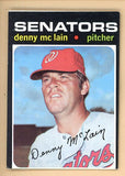 1971 Topps Baseball #750 Denny McLain Senators VG-EX 504991