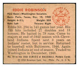 1950 Bowman Baseball #018 Eddie Robinson Senators GD-VG 504993