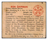 1950 Bowman Baseball #192 Bob Chipman Braves PR-FR Copyright 504996