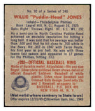 1949 Bowman Baseball #092 Willie Jones Phillies VG-EX 505032