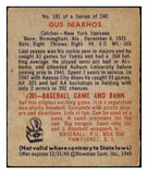 1949 Bowman Baseball #181 Gus Niarhos Yankees EX-MT 505044