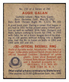 1949 Bowman Baseball #230 Augie Galan Giants EX-MT 505050
