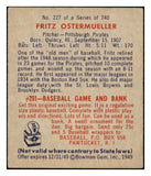 1949 Bowman Baseball #227 Fritz Ostermueller Pirates EX-MT 505064