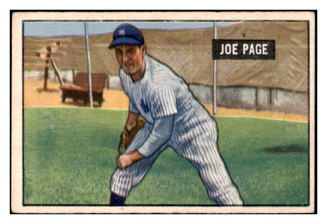 1951 Bowman Baseball #217 Joe Page Yankees EX 505141