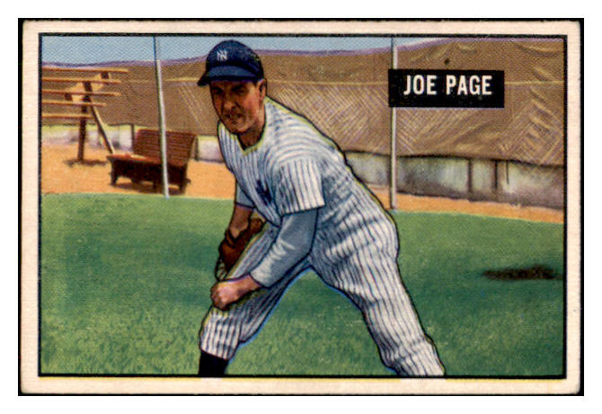 1951 Bowman Baseball #217 Joe Page Yankees EX 505142