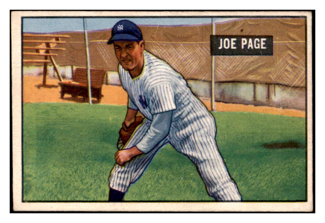 1951 Bowman Baseball #217 Joe Page Yankees EX-MT 505149