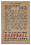 1951 Bowman Baseball #125 Bill Rigney Giants VG-EX 505150