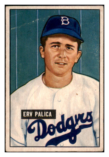 1951 Bowman Baseball #189 Erv Palica Dodgers VG-EX 505152