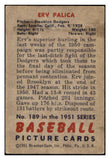 1951 Bowman Baseball #189 Erv Palica Dodgers VG-EX 505152