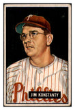 1951 Bowman Baseball #027 Jim Konstanty Phillies VG-EX 505156