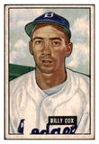 1951 Bowman Baseball #224 Billy Cox Dodgers VG-EX 505160