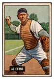 1951 Bowman Baseball #038 Al Evans Red Sox VG 505166