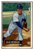 1951 Bowman Baseball #109 Allie Reynolds Yankees EX 505205