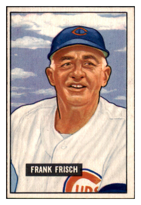 1951 Bowman Baseball #282 Frank Frisch Cubs NR-MT 505212