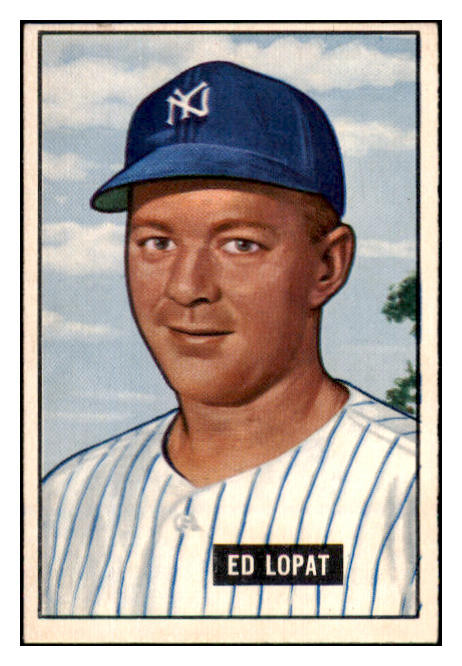 1951 Bowman Baseball #218 Eddie Lopat Yankees NR-MT 505218
