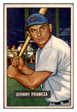 1951 Bowman Baseball #324 Johnny Pramesa Reds EX 505222