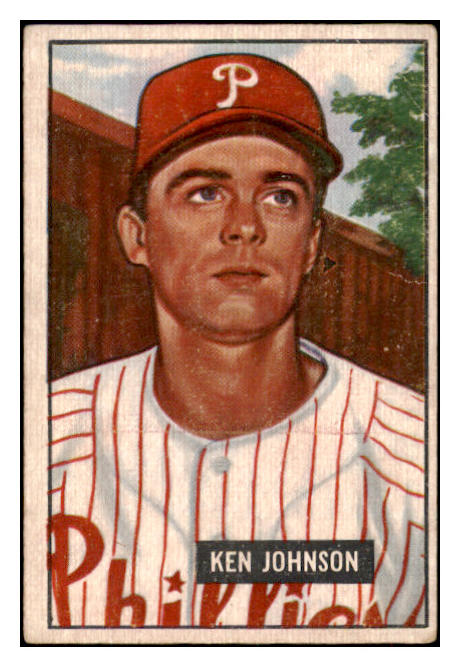 1951 Bowman Baseball #293 Ken Johnson Phillies VG 505228