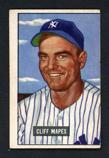 1951 Bowman Baseball #289 Cliff Mapes Yankees VG 505229